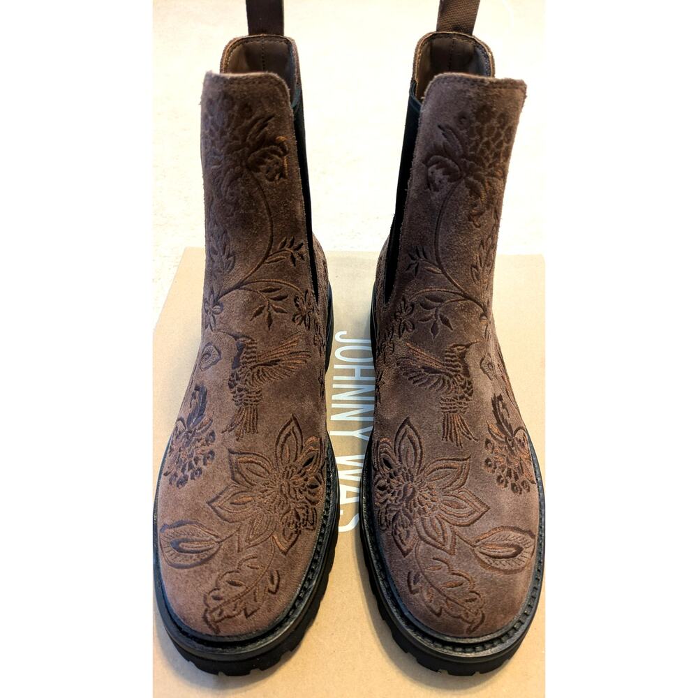 Women's Johnny Was Bluma Chelsea Chocolate Brown Suede